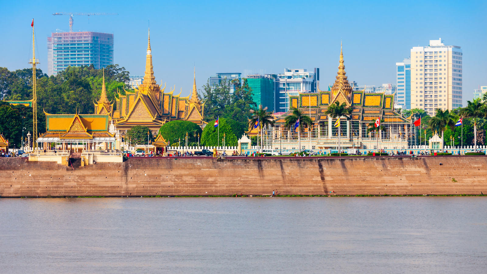 Royal Palace and riverside Phnom Penh