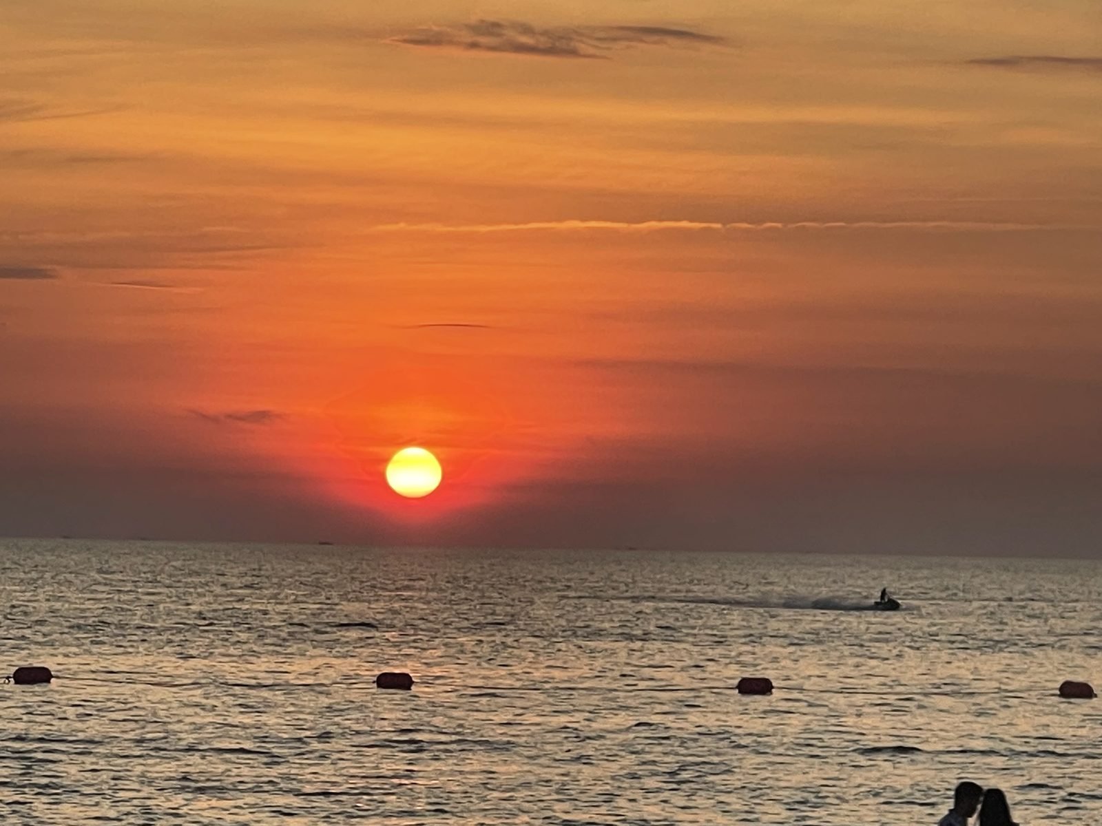 Sunset over the sea Sihanoukville